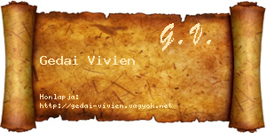 Gedai Vivien névjegykártya